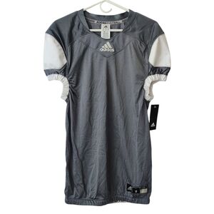 ADIDAS Press Coverage Football Jersey M Gray Men's NWT